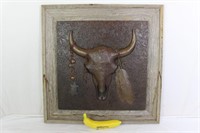 Runtsch Bronze Bull Skull Relief Sculpture, 1985