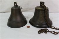 Two Old Brass/Iron Ships' Bells