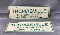 2 Vintage Thomasville Plates