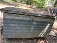 Wood Storage Container w/ Metal Cover 48” x 27