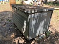 Wood Storage Container w/ Metal Cover 48” x 27