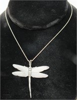STERLING SILVER DRAGON FLY NECKLACE