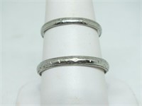 HIS AND HER WEDDING BANDS 18K WHITE GOLD