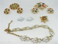 SARAH COVENTRY: (2) BROOCHES, NECKLACE & EARRINGS