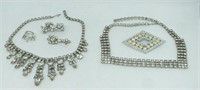 RHINESTONE NECKLACES AND BROOCHES