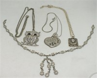 OWL AND OTHER COSTUME NECKLACES