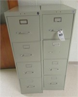Pair of 4 drawer filing cabinets.
