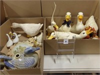 Duck Figures, Ceramics, Décor (2 boxes)