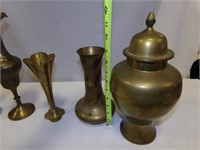 Brass Vases (4), Urn