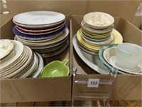 China Plates, Serving Pieces, Etc. (2 boxes)
