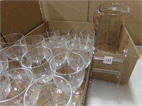 Glassware and Pitcher Set, 3 sizes (2 boxes)