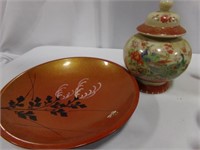 Oriental Theme Bowls, Urn, Teapot