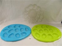 Egg Plates; 2-Glass; 3-Plastic;