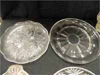 Glass Tray Assortment; Vases; Saucers;