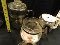 Glass Percolator Coffee Pots; 2-Cory Filters; (8);