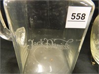 Vintage Glass Pitchers; (5); Jack Daniels Pitcher