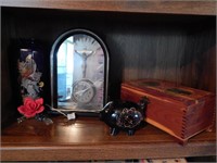 Vase, clock and Crystal stand