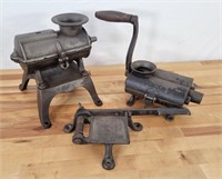19th Century Cast Iron Tobacco Cutters / Grinders