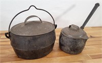 19th Century Gatemark English Cast Iron Pots