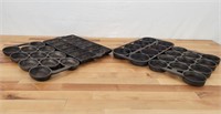 Lot of 19th Century Cast Iron Muffin Pans - 4pc
