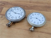 2pc Antique Travel / Automotive Watches - Lot 9
