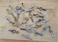 Grouping of 26 Antique Pocket Watch Keys