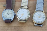Grouping of Vintage Men's Wristwatches - Lot #1