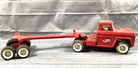 Vintage 20" Structo Metal Tractor Trailer