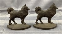 Pair of Cast Iron Wolf Bookends