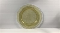 11" Yellow Depression Glass Patrician Plate
