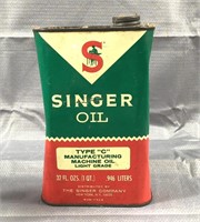 Vintage Singer Oil 1 qt Can