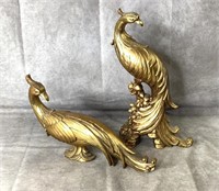 Vintage Syroco Wood Peacocks