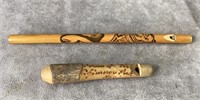 2 Vintage wood Whistle/flutes