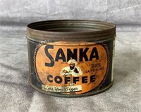 Vintage Sanka Coffee Advertising Tin