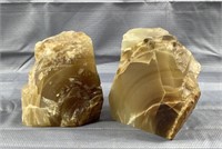 5" Myrtle Light Brown Stone Bookends