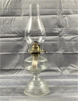 Vintage 17" Glass Oil Lamp