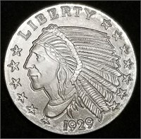 1/4oz .999 Silver 1929 Indian Head Round BU