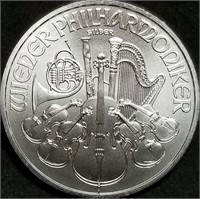 1 Troy Oz .999 Silver Austrian Philharmonic BU