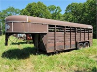 1990 Kiefer Built Gooseneck Livestock Trailer