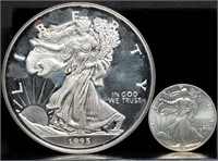 8 Troy Oz .999 Silver 1995 Silver Eagle Proof