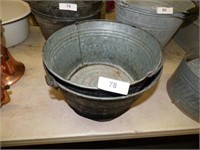 2 VINTAGE METAL BUCKETS