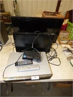 2 FLAT PANEL TVS & DVD/VCR PLAYER WITH REMOTE