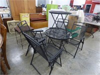 OUTDOOR SET WITH TABLE & 4 CHAIRS & SMALL TABLE