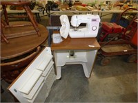 NICE BROTHER SEWING MACHINE WITH NICE CABINET