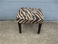 Zebra Striped Footstool