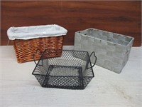 Lot of 3 Decorative Baskets