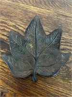 Vintage leaf trinket dish India
