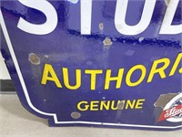 Studebaker Authorized Service Porcelain Sign