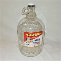 Vintage TOM-BOY Glass 1 Gallon White Vinegar Jug