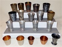 Pewter/Copper/Metal Shot Glass Collection
